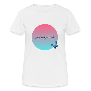 you decide your vibe - Frauen T-Shirt atmungsaktiv - Weiß - Vorne - AI Model Female 172 dark (172cm)