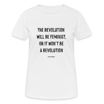 La révolution sera féministe - Rosa Luxemburgo - T-shirt respirant Femme - blanc - Devant - AI Model Female 172 dark (172cm)