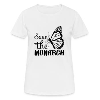 Save The Monarch - Frauen T-Shirt atmungsaktiv - Weiß - Vorne - AI Model Female 172 dark (172cm)