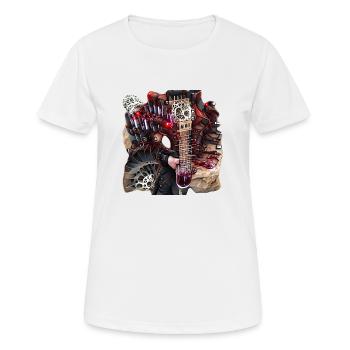 Guitares Steampunk Monster - T-shirt respirant Femme - blanc - Devant - AI Model Female 172 dark (172cm)
