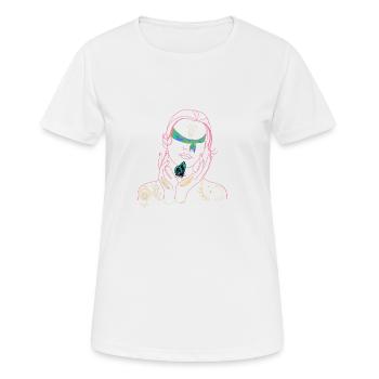 be gentle - Frauen T-Shirt atmungsaktiv - Weiß - Vorne - AI Model Female 172 dark (172cm)