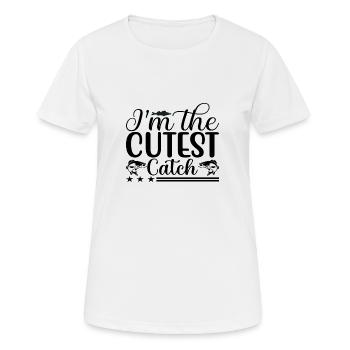 I´m the cutest Catch - Frauen T-Shirt atmungsaktiv - Weiß - Vorne - AI Model Female 172 dark (172cm)