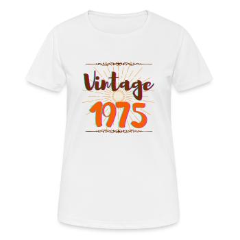 Vintage 1975 - T-shirt respirant Femme - blanc - Devant - AI Model Female 172 dark (172cm)