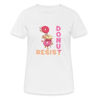 Résister aux beignets - T-shirt respirant Femme - blanc - Devant - AI Model Female 172 dark (172cm)