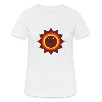 Sun Smiling - Frauen T-Shirt atmungsaktiv - Weiß - Vorne - AI Model Female 172 dark (172cm)