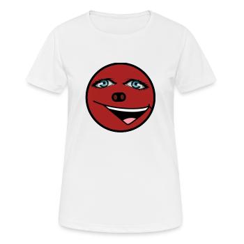 fun smile - Frauen T-Shirt atmungsaktiv - Weiß - Vorne - AI Model Female 172 dark (172cm)