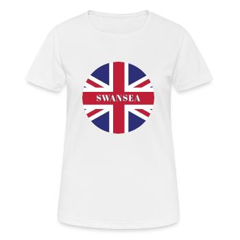Swansea - Frauen T-Shirt atmungsaktiv - Weiß - Vorne - AI Model Female 172 dark (172cm)