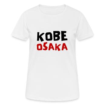 Kobe Osaka Design Japan - Frauen T-Shirt atmungsaktiv - Weiß - Vorne - AI Model Female 172 dark (172cm)