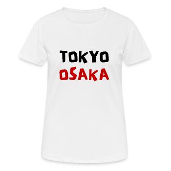 Tokio Osaka Design Japan - Frauen T-Shirt atmungsaktiv - Weiß - Vorne - AI Model Female 172 dark (172cm)