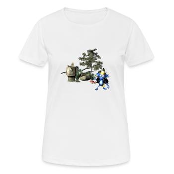 unwichtiger Wichtel - Frauen T-Shirt atmungsaktiv - Weiß - Vorne - AI Model Female 172 dark (172cm)