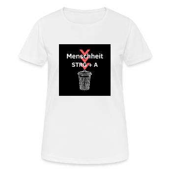 Zukunft der Menschheit - Frauen T-Shirt atmungsaktiv - Weiß - Vorne - AI Model Female 172 dark (172cm)