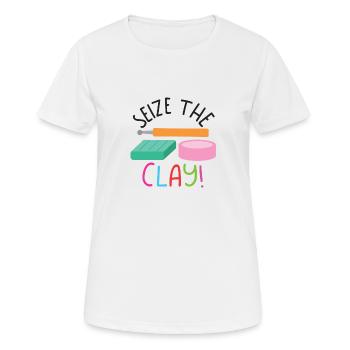 Seize the clay POLYMER CLAY - Women's Breathable T-Shirt - white - Front - AI Model Female 172 dark (172cm)