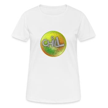 CHILL - Frauen T-Shirt atmungsaktiv - Weiß - Vorne - AI Model Female 172 dark (172cm)