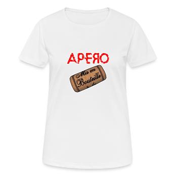 APERO BOUCHON - T-shirt respirant Femme - blanc - Devant - AI Model Female 172 dark (172cm)