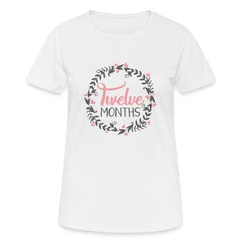 TWELVE MONTHS MILESTONES HEART - Women's Breathable T-Shirt - white - Front - AI Model Female 172 dark (172cm)