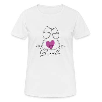 Poltern mit Stil - Frauen T-Shirt atmungsaktiv - Weiß - Vorne - AI Model Female 172 dark (172cm)