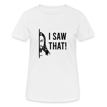 J’ai vu que Jésus - T-shirt respirant Femme - blanc - Devant - AI Model Female 172 dark (172cm)