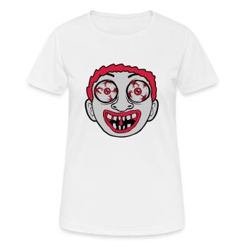 Crazy creepy horror face - Women's Breathable T-Shirt - white - Front - AI Model Female 172 dark (172cm)