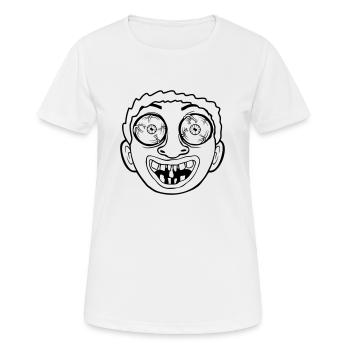 Creepy crazy horror face - Women's Breathable T-Shirt - white - Front - AI Model Female 172 dark (172cm)