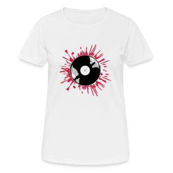 Blood Drops Record Splashes of Color - Women's Breathable T-Shirt - white - Front - AI Model Female 172 dark (172cm)