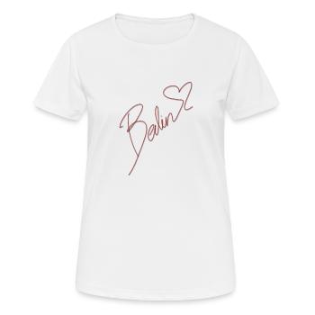 Lettrage berlinois avec cœur - T-shirt respirant Femme - blanc - Devant - AI Model Female 172 dark (172cm)