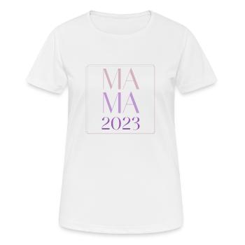 Mom 2023 - Women's Breathable T-Shirt - white - Front - AI Model Female 172 dark (172cm)