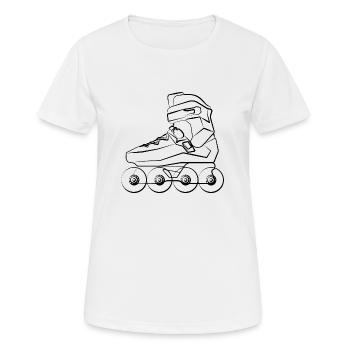 inlineskates inlineskate rollerblades rollerskates - Women's Breathable T-Shirt - white - Front - AI Model Female 172 dark (172cm)