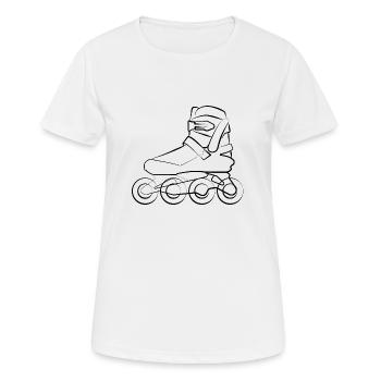 inlineskates inlineskate rollerblades rollerskates - Women's Breathable T-Shirt - white - Front - AI Model Female 172 dark (172cm)