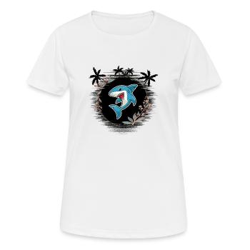 33 / 5 000 Résultats de la traduction star_border Shark of - T-shirt respirant Femme - blanc - Devant - AI Model Female 172 dark (172cm)