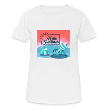 Hallo Sommer, Hallo Sommer - Frauen T-Shirt atmungsaktiv - Weiß - Vorne - AI Model Female 172 dark (172cm)
