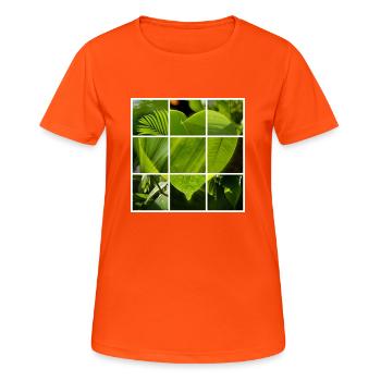 Coeur vert - T-shirt respirant Femme - orange néon - Devant - AI Model Female 172 dark (172cm)
