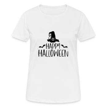 Happy Halloween - Frauen T-Shirt atmungsaktiv - Weiß - Vorne - AI Model Female 172 dark (172cm)