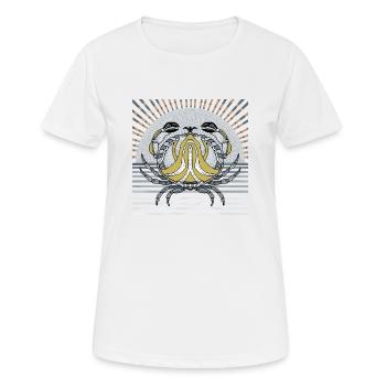 Krebs - Frauen T-Shirt atmungsaktiv - Weiß - Vorne - AI Model Female 172 dark (172cm)
