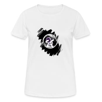 Astronaute - T-shirt respirant Femme - blanc - Devant - AI Model Female 172 dark (172cm)