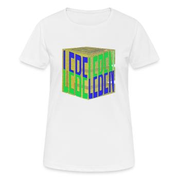 Lebe Dein Leben - Würfel - Frauen T-Shirt atmungsaktiv - Weiß - Vorne - AI Model Female 172 dark (172cm)