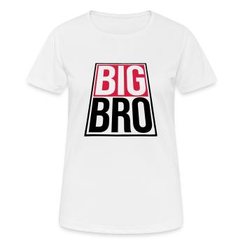 Geschwister Big Bro Logo - Frauen T-Shirt atmungsaktiv - Weiß - Vorne - AI Model Female 172 dark (172cm)