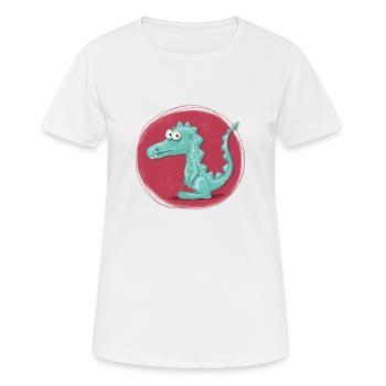 Freundlicher Drachen - Frauen T-Shirt atmungsaktiv - Weiß - Vorne - AI Model Female 172 dark (172cm)