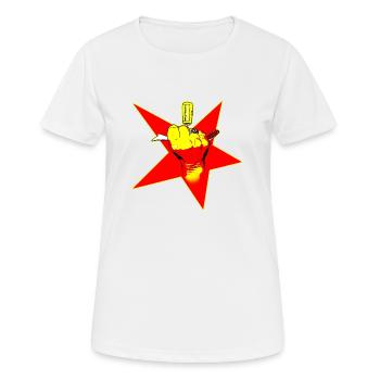Bad Girl étoile rouge - T-shirt respirant Femme - blanc - Devant - AI Model Female 172 dark (172cm)