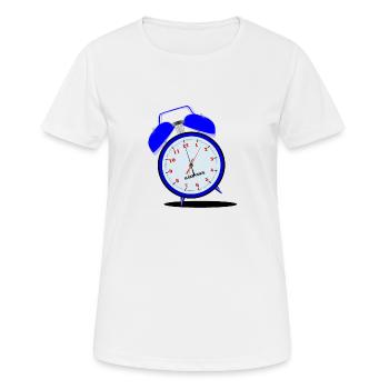 Sonnerie bruyante Réveil - T-shirt respirant Femme - blanc - Devant - AI Model Female 172 dark (172cm)