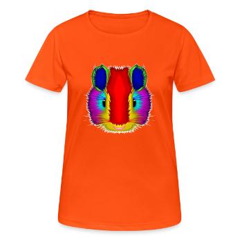 Mandala Hamster - Frauen T-Shirt atmungsaktiv - Neonorange - Vorne - AI Model Female 172 dark (172cm)