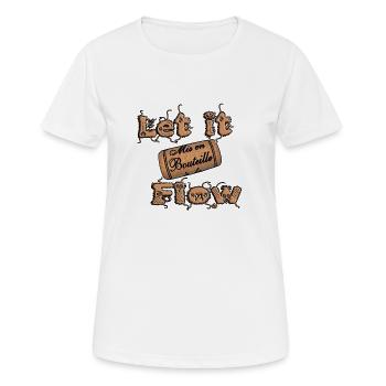Let it flow bouchon - T-shirt respirant Femme - blanc - Devant - AI Model Female 172 dark (172cm)