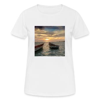 exotic sunset - Women's Breathable T-Shirt - white - Front - AI Model Female 172 dark (172cm)
