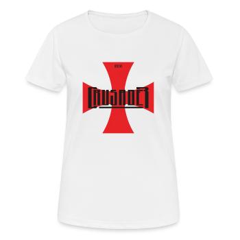 Crusader Kreuzritter - Frauen T-Shirt atmungsaktiv - Weiß - Vorne - AI Model Female 172 dark (172cm)