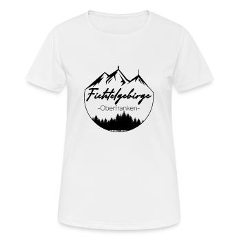Fichtelgebirge Oberfranken Fichtelhills - Frauen T-Shirt atmungsaktiv - Weiß - Vorne - AI Model Female 172 dark (172cm)