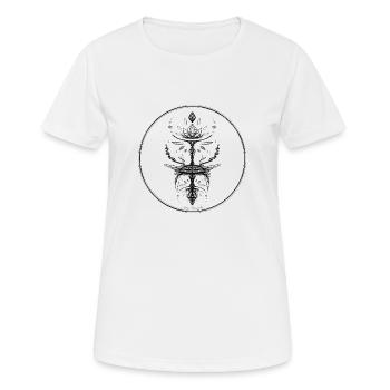 Collection Mystique ~ noir tatoo ~ n°3 - T-shirt respirant Femme - blanc - Devant - AI Model Female 172 dark (172cm)