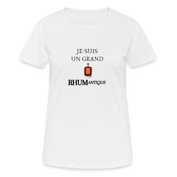 Je suis un grand rhumantique - T-shirt respirant Femme - blanc - Devant - AI Model Female 172 dark (172cm)