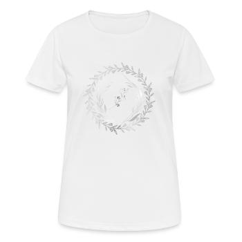 Bague en argent - T-shirt respirant Femme - blanc - Devant - AI Model Female 172 dark (172cm)