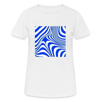 Blaue Meereswelle - Frauen T-Shirt atmungsaktiv - Weiß - Vorne - AI Model Female 172 dark (172cm)
