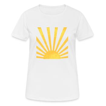 Minimalist Retro Summer Sun Rays - Women's Breathable T-Shirt - white - Front - AI Model Female 172 dark (172cm)