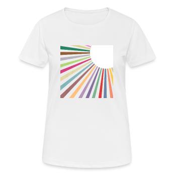 Minimalist Retro Rainbow Sun Rays - Women's Breathable T-Shirt - white - Front - AI Model Female 172 dark (172cm)